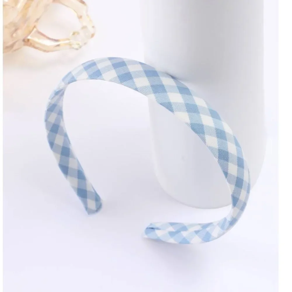 Blue Plaid Headband